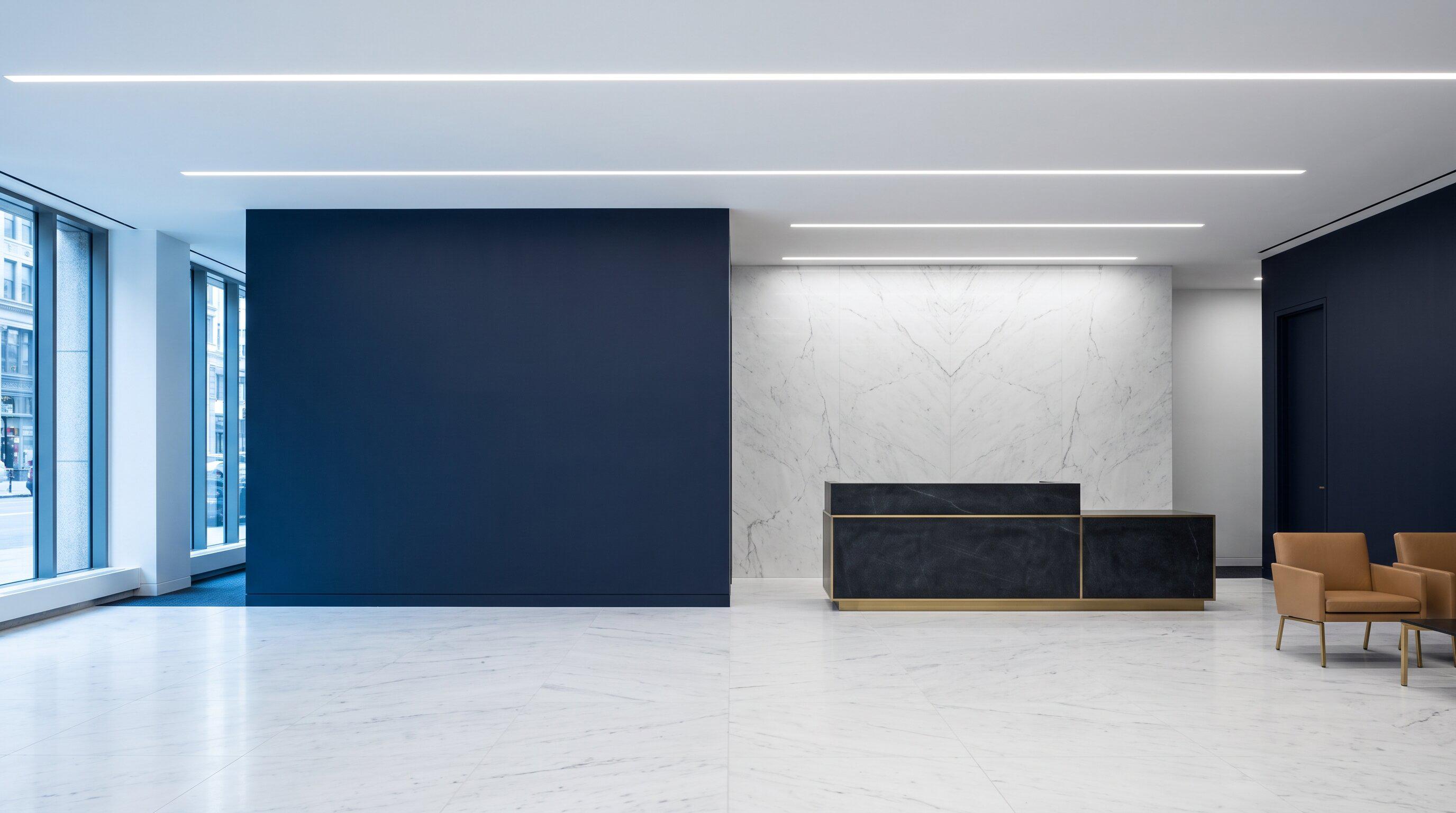 Premium bank branch lobby — ready to be activated.