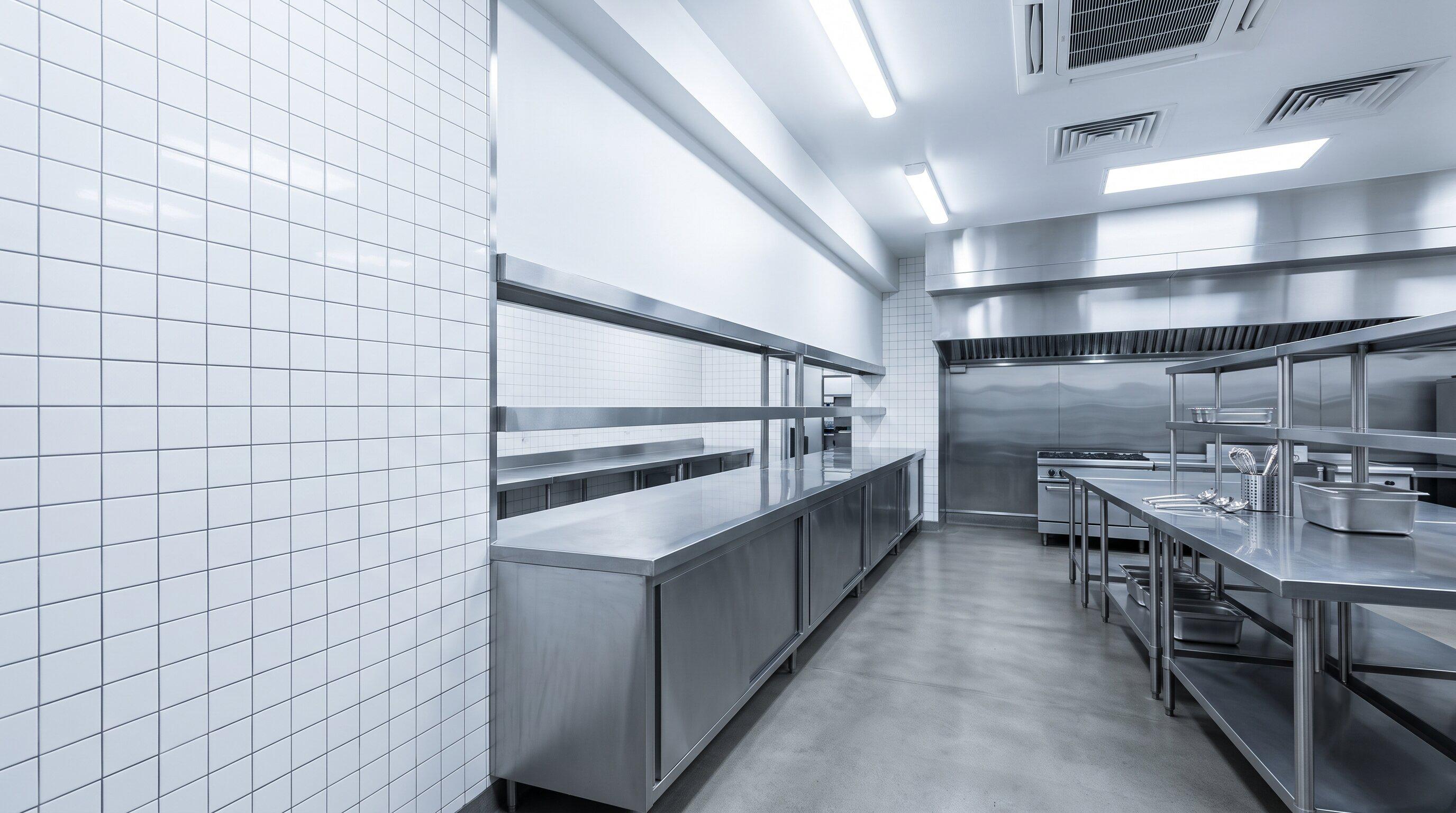 Commercial kitchen back-of-house — ready to be activated.